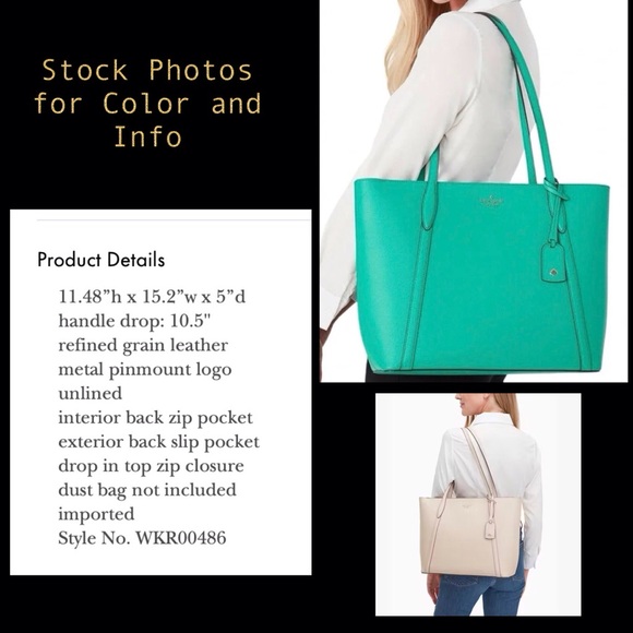 Kate Spade Large Cara Tote Green - Picture 2 of 3